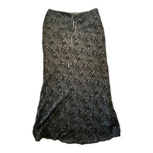 🥀 DARK FLORAL MAXI SKIRT WITH UNDERSKIRT | Black | No size but fits 8-10